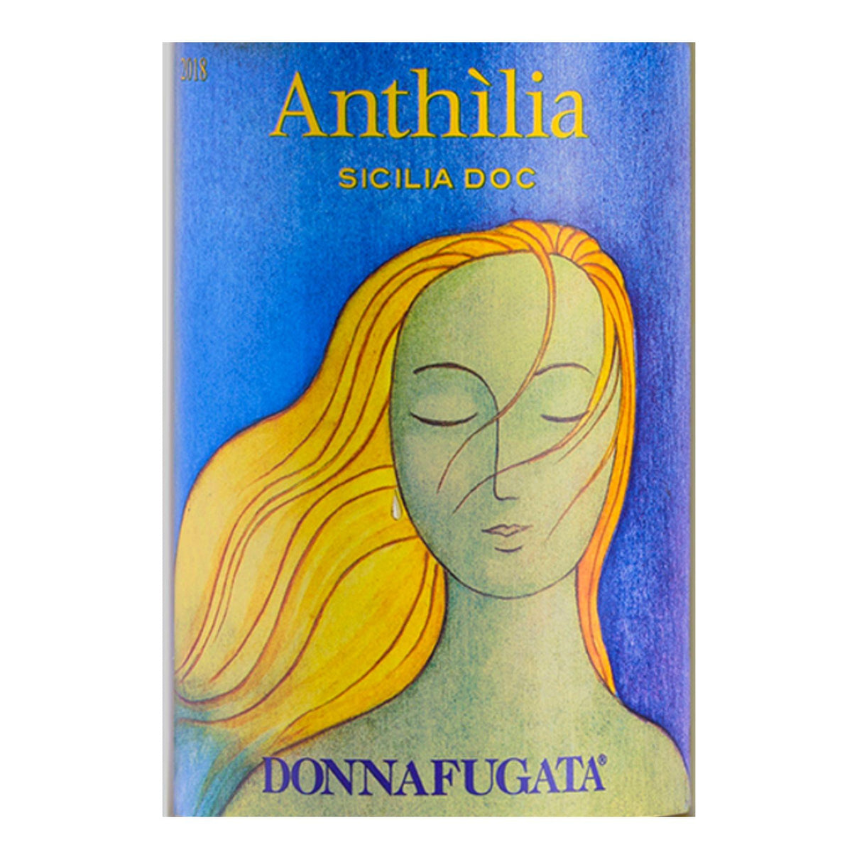 Etichetta dettaglio vino Donnafugata Anthìlia Sicilia DOC