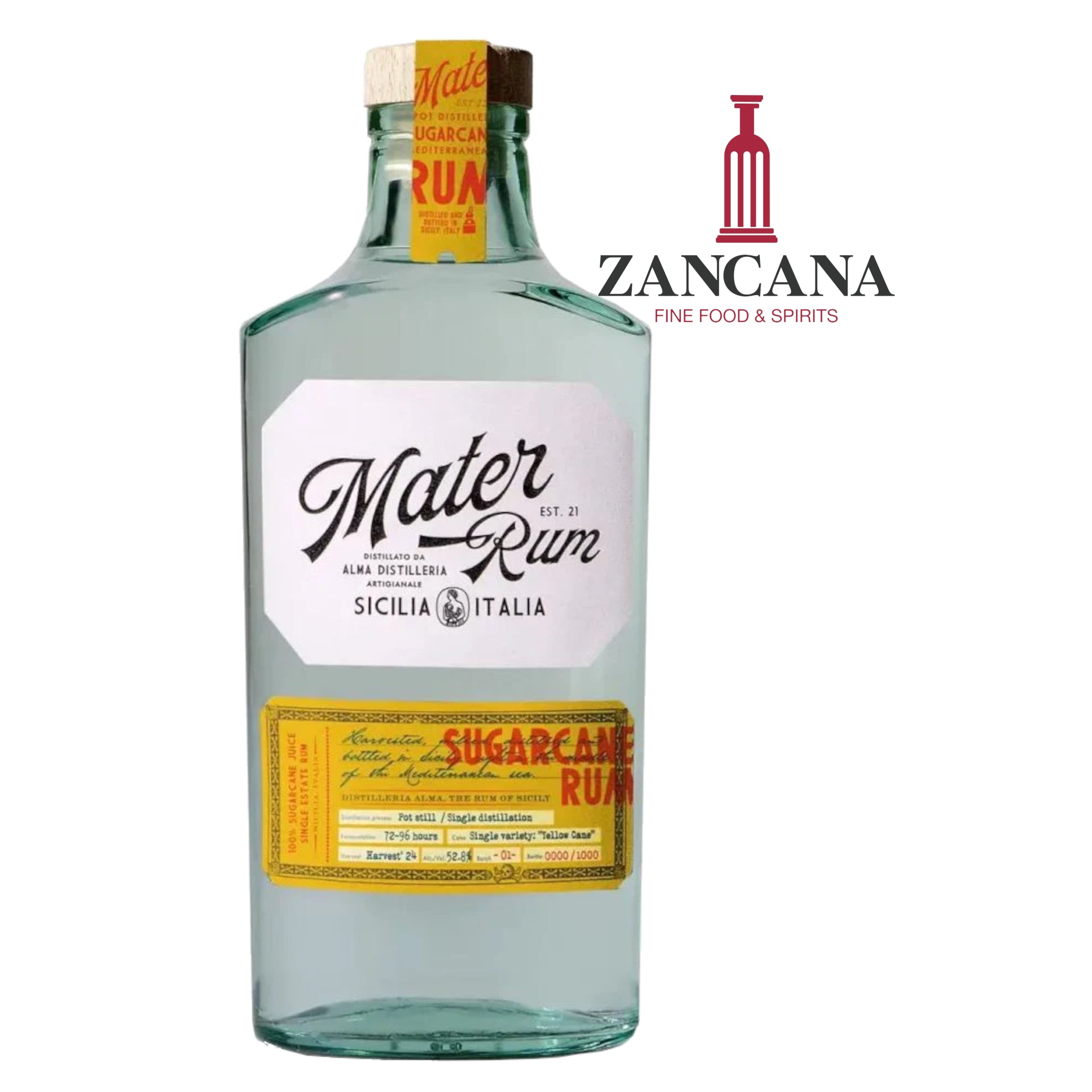 Rum Mater canna gialla distilleria Alma Sicilia 70cl.