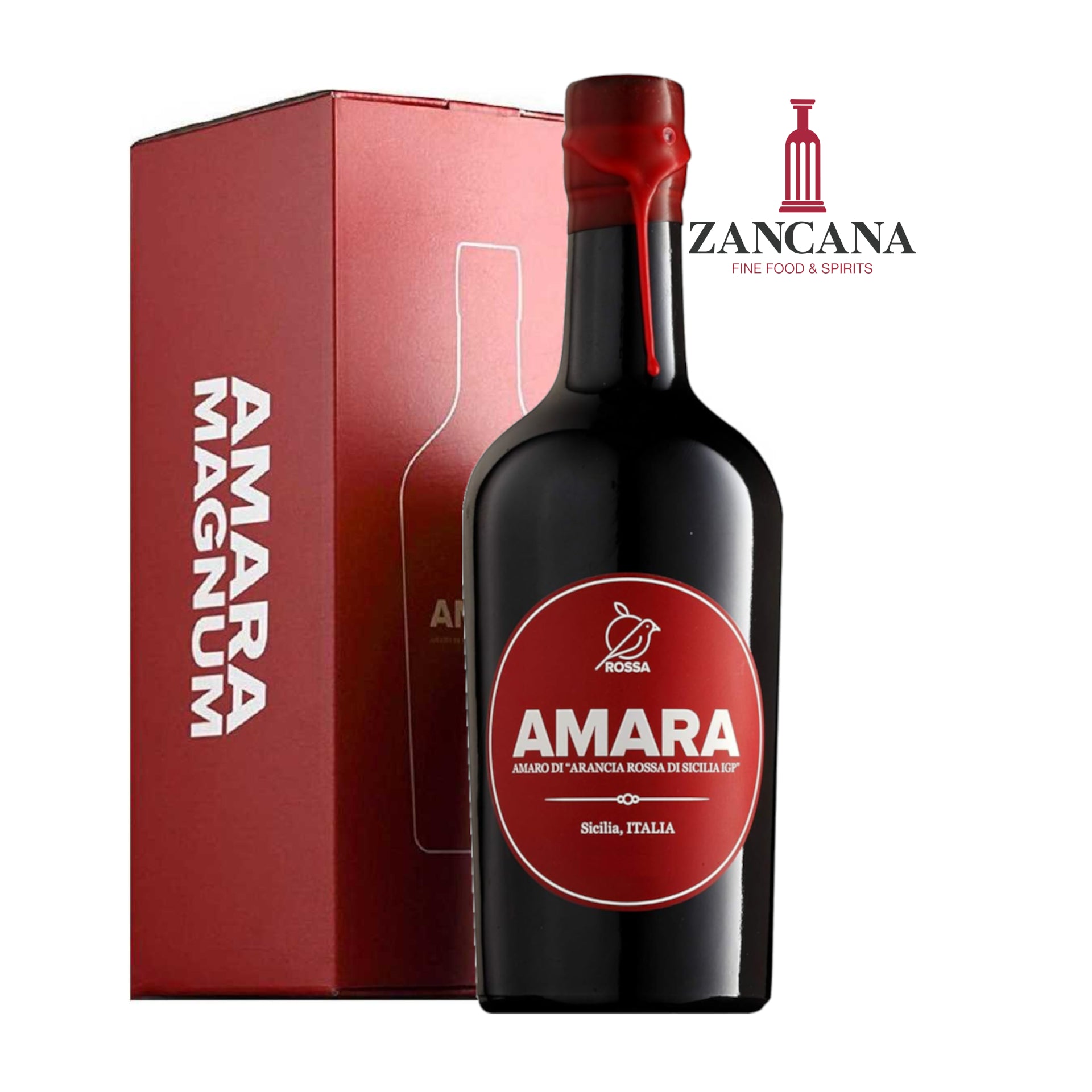 Amaro AMARA - Liquore Artigianale di Arancia Rossa di Sicilia IGP - 1,5 LT confezione REGALO