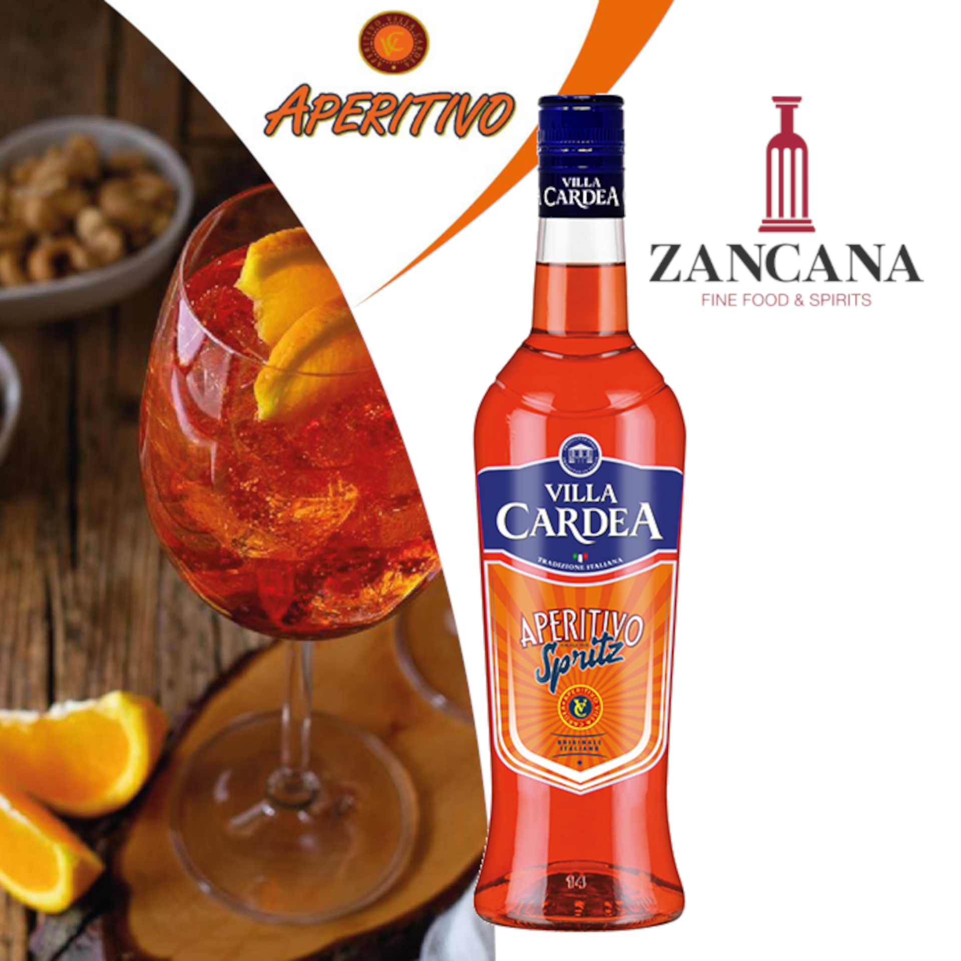 Aperitivo Villa Cardea 1 Litro - Liquore per Spritz (3 bottiglie)