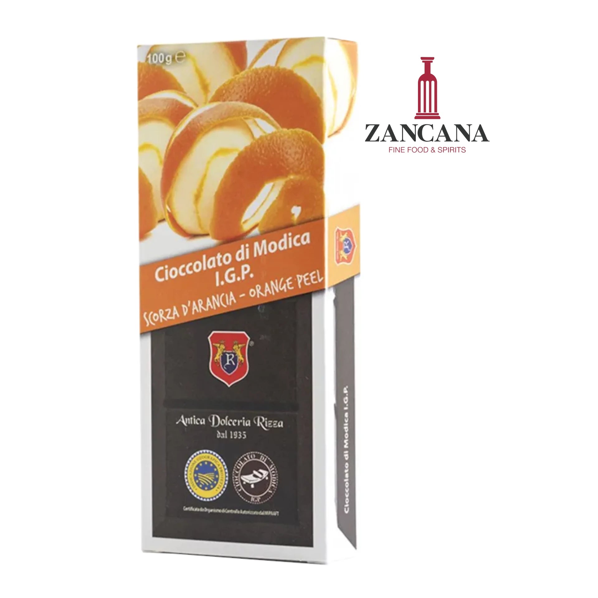 Cioccolato di Modica I.G.P. alle Scorze d'Arancia 100 gr.