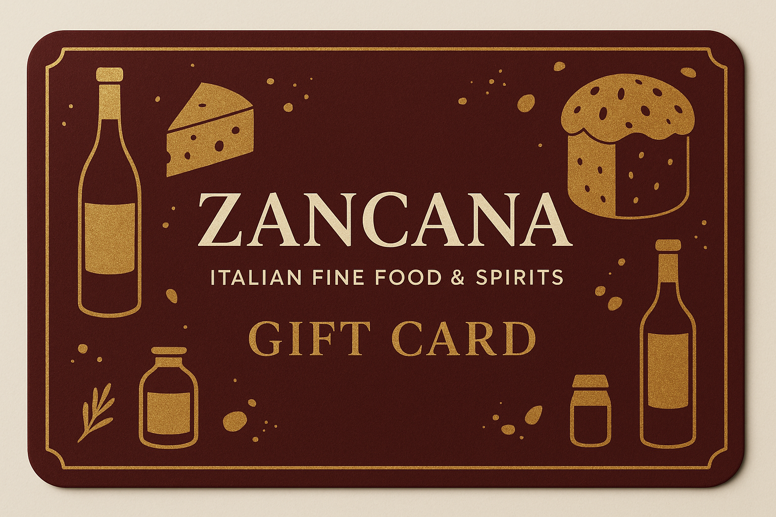 Gift Card Zancana Fine Food & Spirits