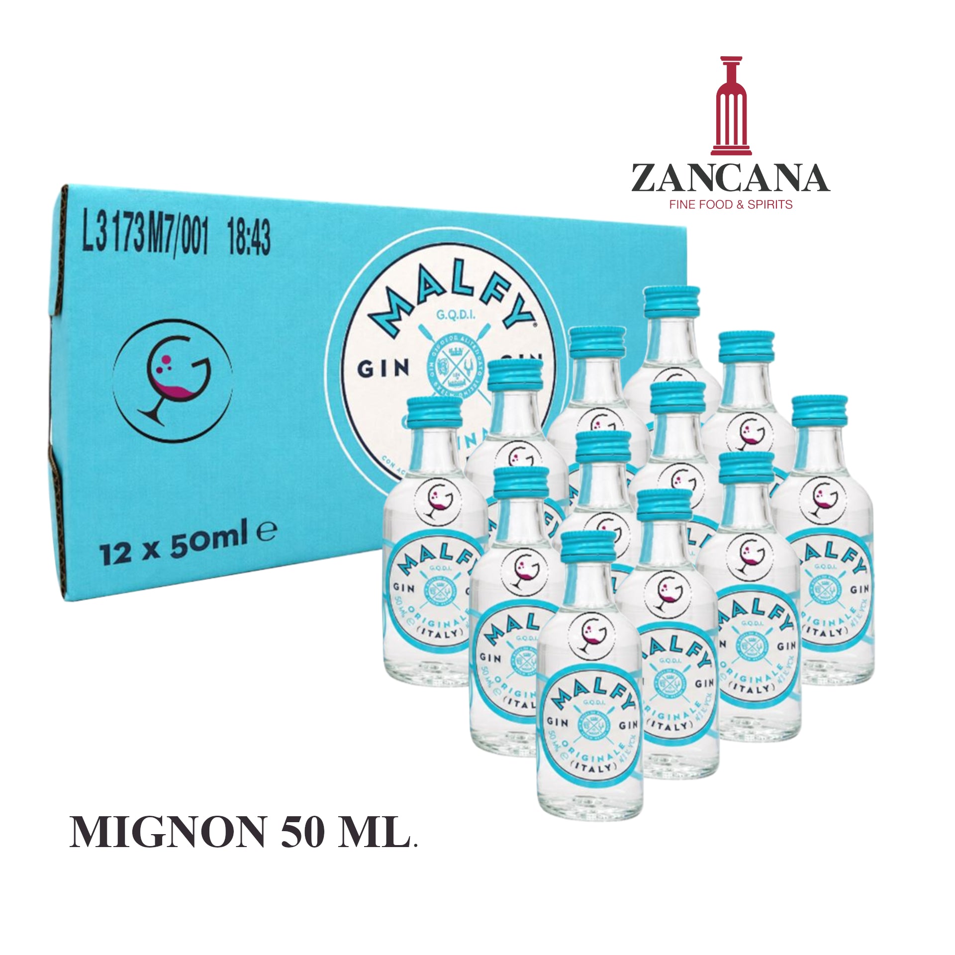 Gin Malfy Originale Mignon box 12x50ml.