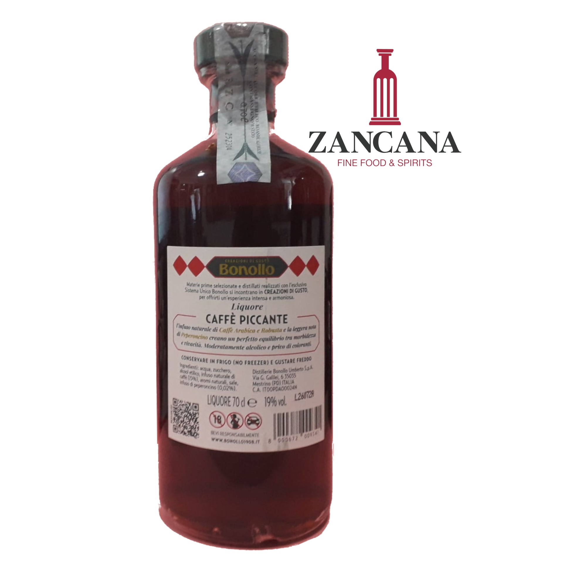 Liquore Caffè Piccante Bonollo 70cl.