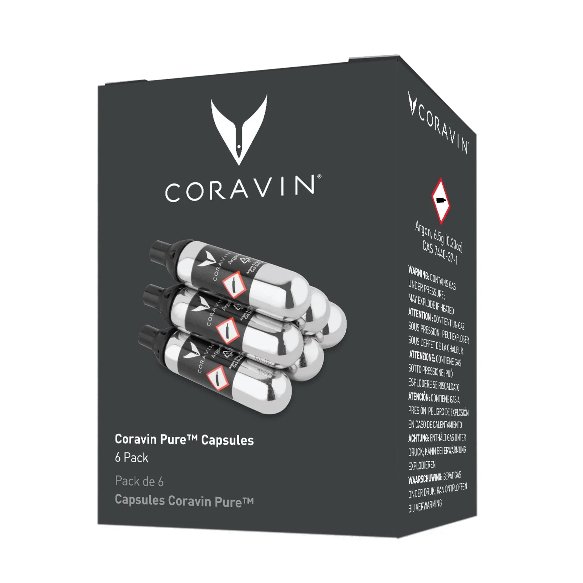 Capsule Coravin di gas argon Puro