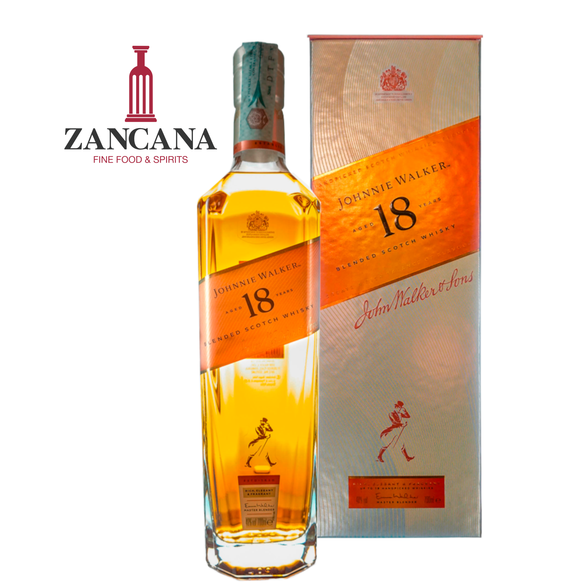 Whiskey Johnnie Walker 18 Years Old. Blended Scotch Whiskey
