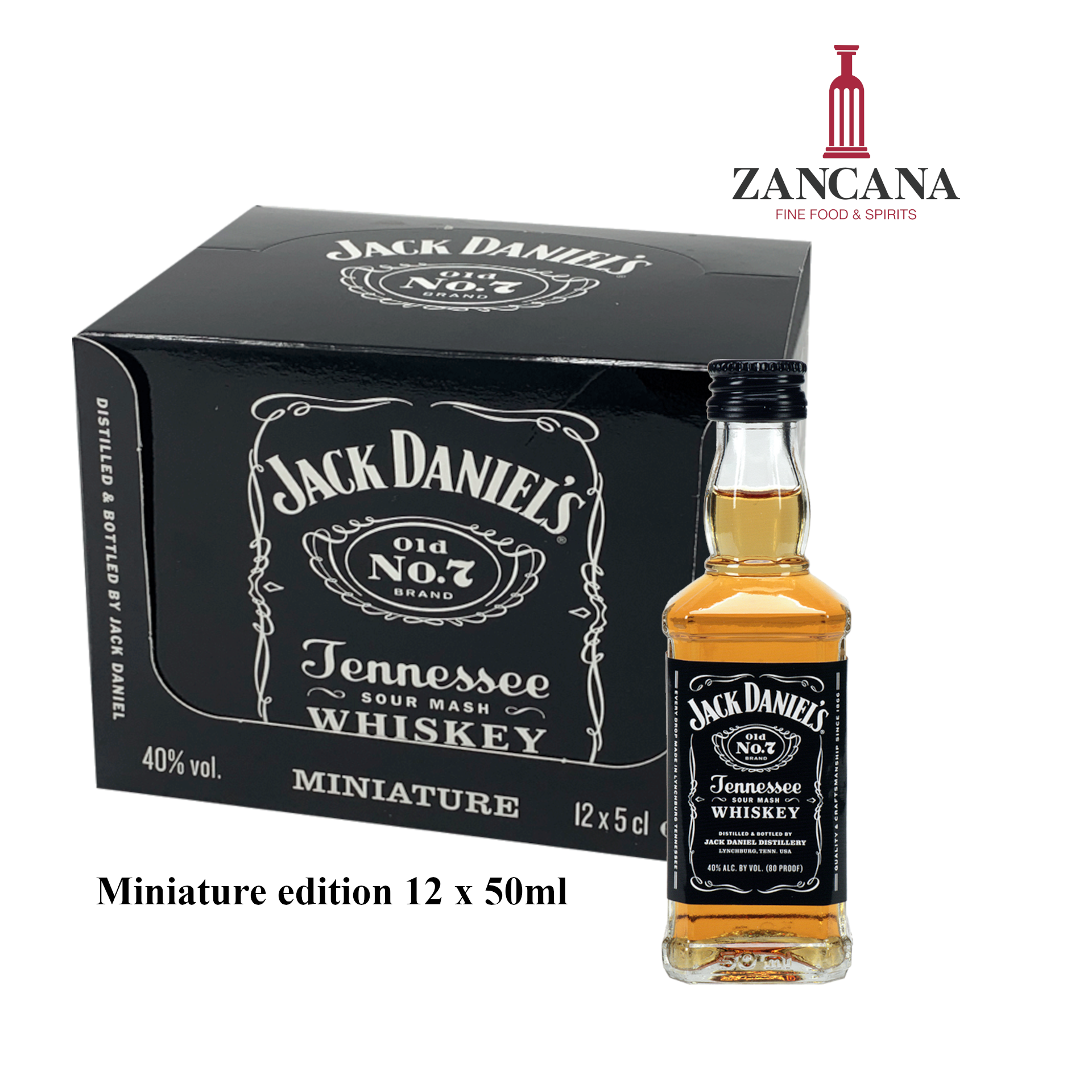 JACK DANIEL'S No.7 Tennessee WHISKEY 12 x 50ml