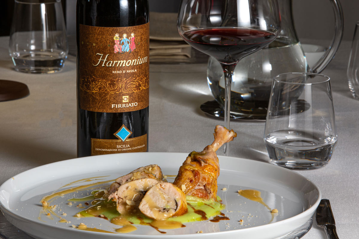 Suprema di Faraona al tartufo e purea di cavolfiore con nocciole dell’Etna