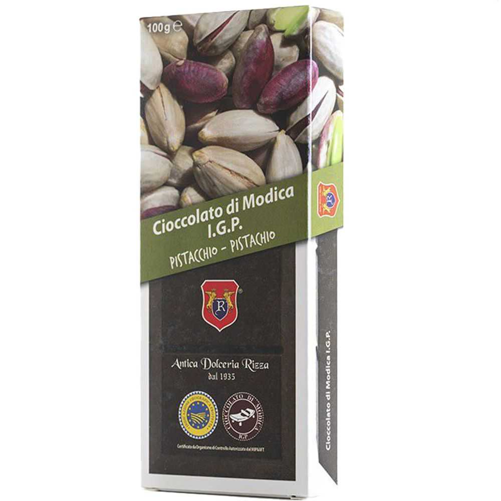 Cioccolato di Modica I.G.P. al Pistacchio 100 gr.