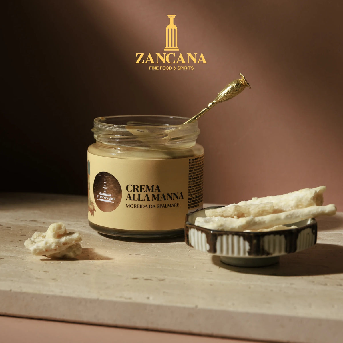 crema da spalmare alla  manna e nocciola Fiasconaro confezione 180gr