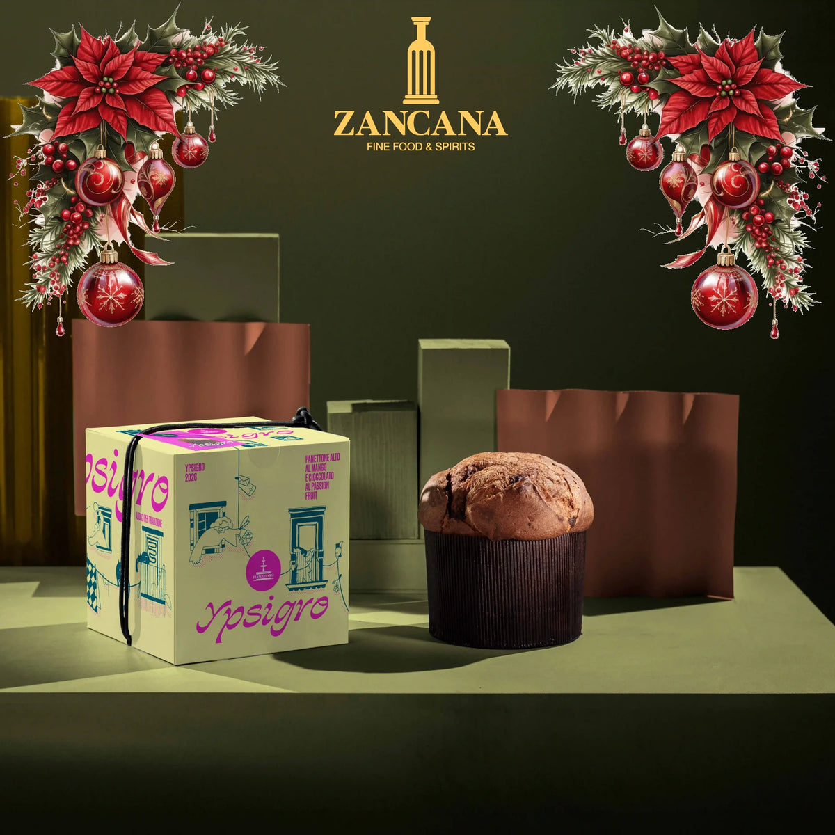 Panettone Fiasconaro alto al Mango e cioccolato al Passion Fruit Ypsigro