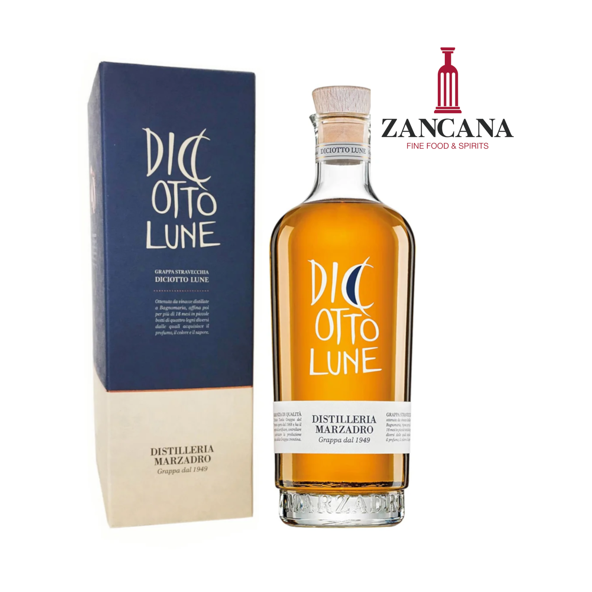 GRAPPA MARZADRO 18 LUNE  STRAVECCHIA 18 MESI