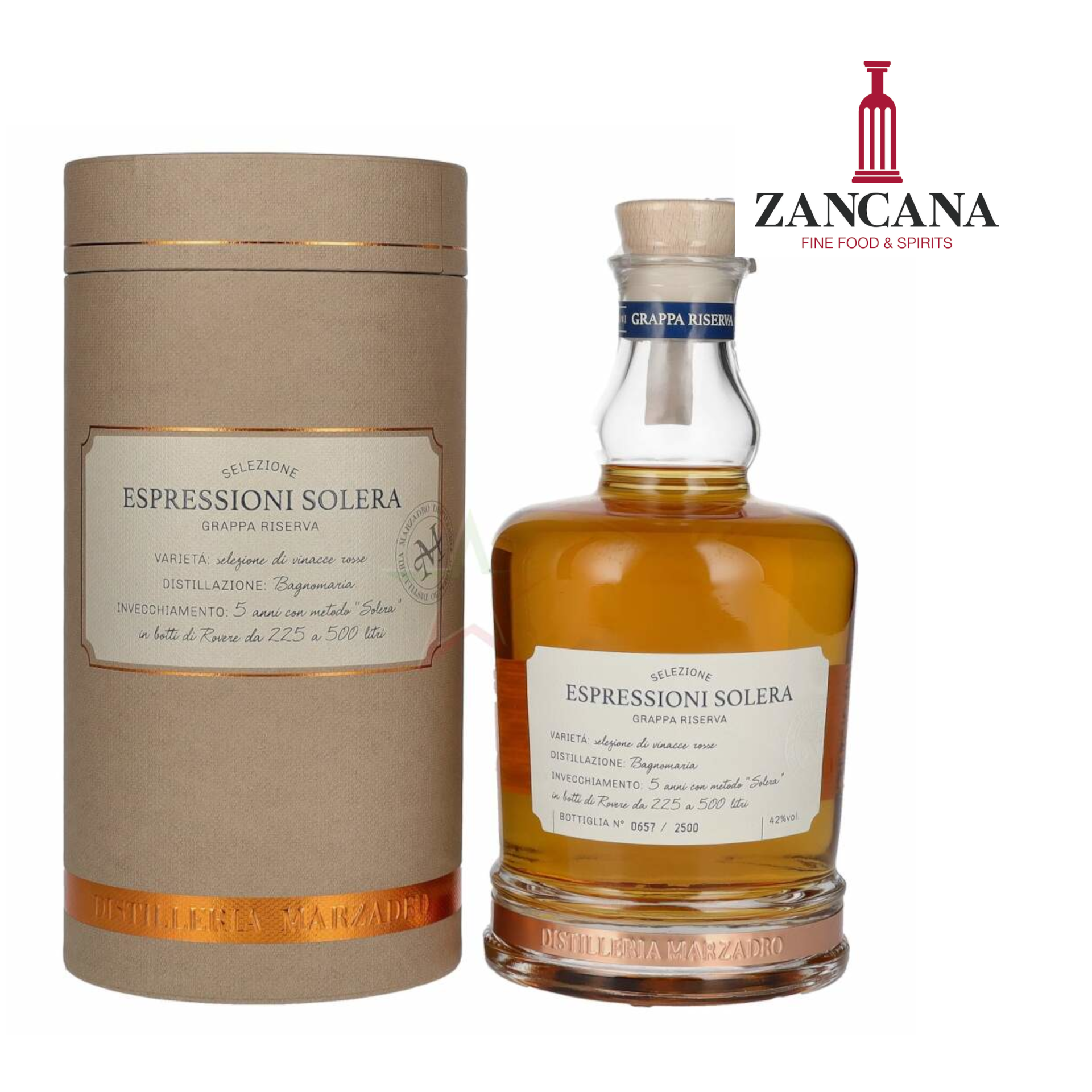 Grappa Marzadro ESPRESSIONI SOLERA